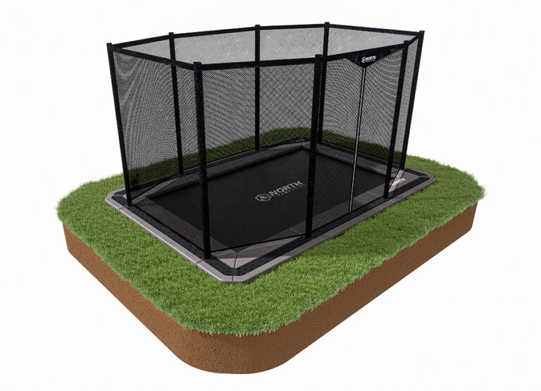 12 ft X 8 ft North In-ground Safety Net - Full Enclosure
