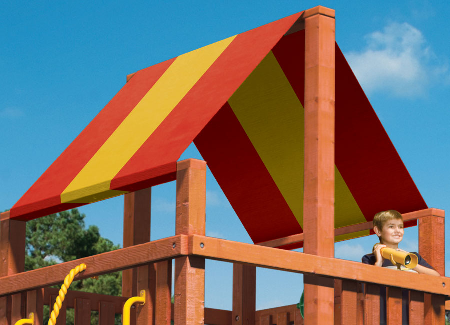 Red-Yellow-Striped-Vinyl-Roof