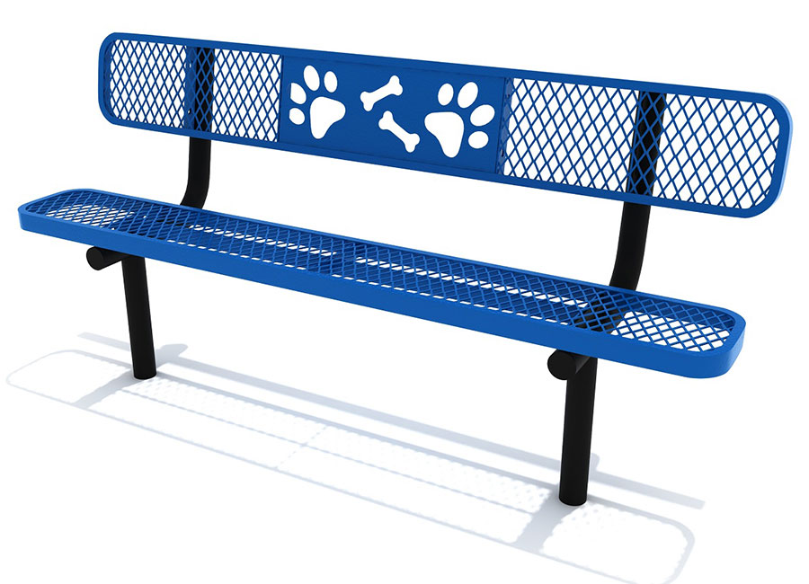 6ft-Dog-Park-Bench-Blue