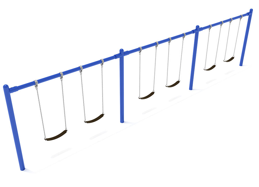 Three-Bay-Swing-Post-Blue