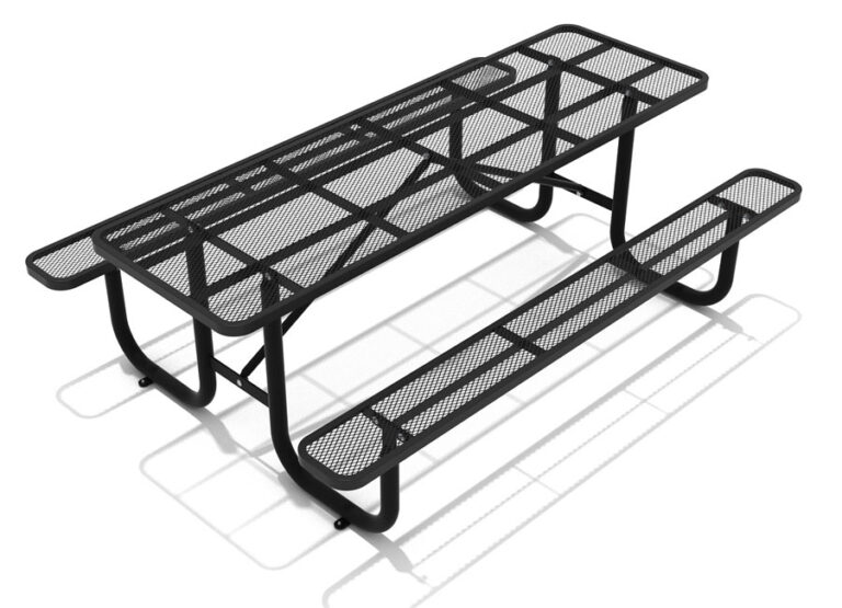 8 Foot Expanded Steel Picnic Table